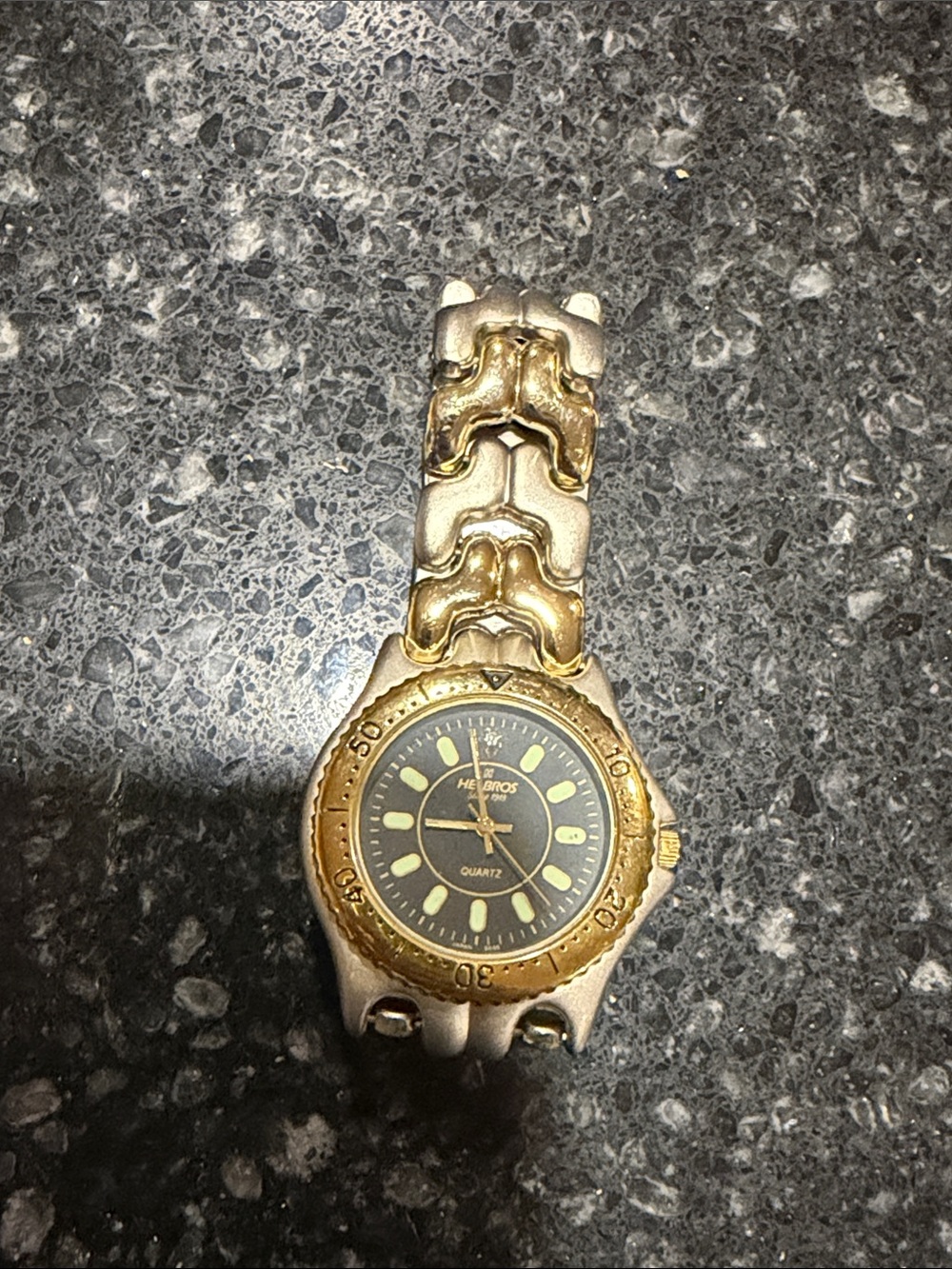 Helbros Men’s Two-Tone Gold and Silver Quartz Watch